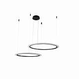 Подвесная люстра Crystal Lux MANZANA SP53W LED D600+800 BLACK