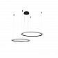 Подвесная люстра Crystal Lux MANZANA SP53W LED D600+800 BLACK - фото №1