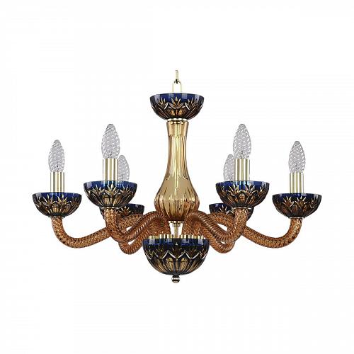 Подвесная люстра Bohemia Ivele 1309/6/200 G Am/Amber-Blue/H-1I
