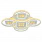 Потолочная светодиодная люстра Profit Light 8053/4+1 WHT - фото №1