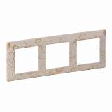 Рамка 3-постовая Legrand Valena Life Ампир бежевый 754113