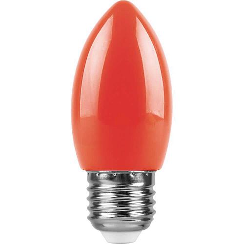 Лампа светодиодная Feron E27 1W красная LB-376 25928