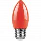 Лампа светодиодная Feron E27 1W красная LB-376 25928 - фото №1