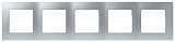 Рамка 5-постовая Legrand Etika алюминий 672555