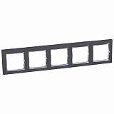 Рамка 5-постовая Legrand Valena ноктюрн/серебряный штрих 770395