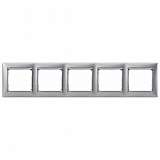 Рамка 5-постовая Legrand Valena алюминий матовый 770335