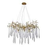 Подвесная люстра Crystal Lux Reina SP8 D1000 Gold Pearl