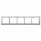 Рамка 5-постовая Legrand Galea Life алюминий 771305 - фото №1