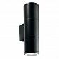 Уличный настенный светильник Ideal Lux Gun AP2 Small Nero 100395 - фото №1