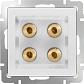Акустическая розетка Werkel х4 белая WL01-AUDIOx4 4690389059155 - фото №1