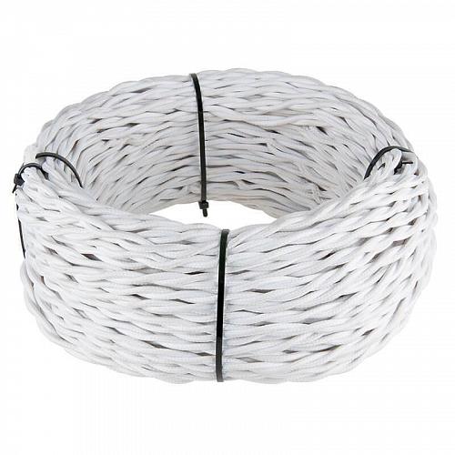 Ретро кабель Werkel витой двухжильный 1,5 мм белый 4690389116728