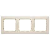 Рамка 3-постовая Legrand Valena слоновая кость/золотой штрих 774153