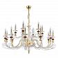 Подвесная люстра Crystal Lux Catarina SP12+6 Gold/Transparent-Cognac - фото №1
