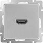 Розетка Werkel HDMI серебряная WL06-60-11 4690389097461 - фото №1