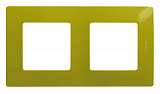 Рамка 2-постовая Legrand Etika зелёный папоротник 672542