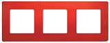 Рамка 3-постовая Legrand Etika красная 672533