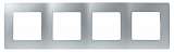Рамка 4-постовая Legrand Etika алюминий 672554