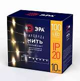 Светодиодная гирлянда ЭРА нить 220V теплый свет ENIN -10NW Б0047964