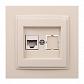 Розетка компьютерная RJ45 Mono Electric Despina 6 кат крем 102-170005-125 - фото №1