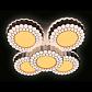 Потолочная светодиодная люстра Ambrella light Orbital High-Tech FH13/5 WH 160W D550*550 - фото №3