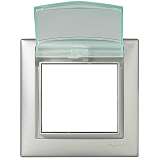 Рамка 1-постовая Legrand Valena с крышкой алюминий 770150