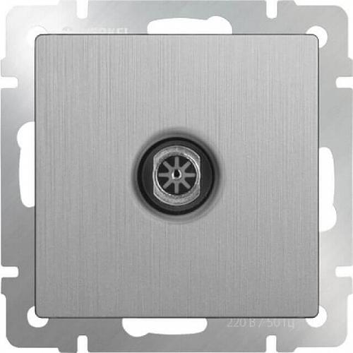 ТВ-розетка Werkel оконечная серебряная рифленая WL09-TV 4690389085185