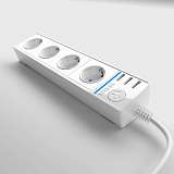 Розеточный блок 4гн 3USB х 1,7м с/з Werkel WL20-04-03 4690389128370