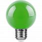 Лампа светодиодная Feron E27 3W зеленая LB-37125907 - фото №1