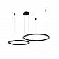 Подвесная люстра Crystal Lux FORTUNA SP123W LED D600+800 BLACK - фото №1
