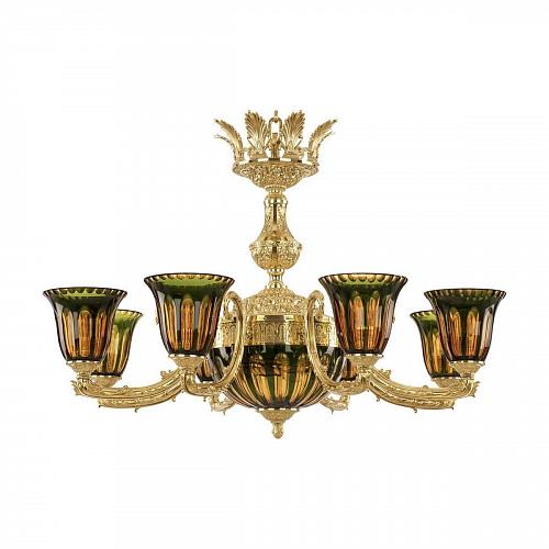Подвесная люстра Bohemia Ivele 71212P/8/210 G P2 U Amber-Green/H-1H Y8