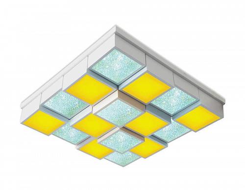 Потолочный светодиодный светильник Ambrella light Orbital Crystal Sand FS1550 WH/SD 192W D715*715