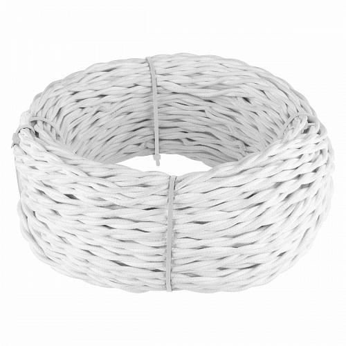 Ретро кабель Werkel витой трехжильный 2,5 мм белый 4690389137068