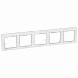 Рамка 5-постовая Legrand Valena белая/кристалл 774465