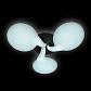 Потолочная светодиодная люстра Ambrella light Orbital Cloud FC22/3 WH 108W D720 - фото №4