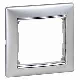 Рамка 1-постовая Legrand Valena алюминий/серебряный штрих 770351