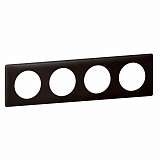 Рамка 4-постовая Legrand Celiane черная перкаль 066744