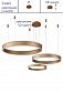 Подвесная люстра Crystal Lux MUCHOS SP158W LED D400+600+800 GOLD - фото №5