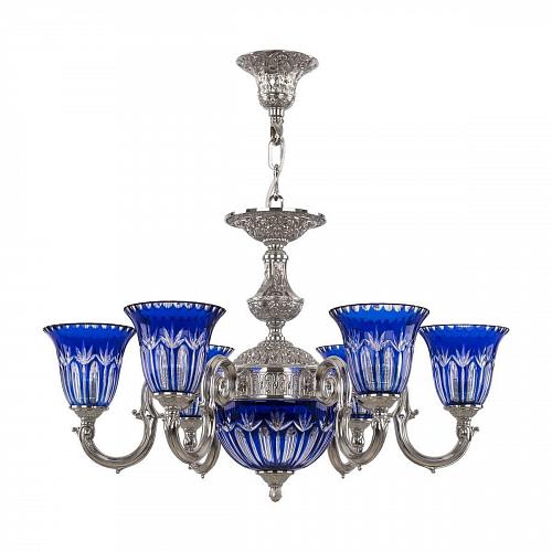 Подвесная люстра Bohemia Ivele 72203P/6/175 Ni P2 U Clear-Blue/H-1I
