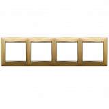 Рамка 4-постовая Legrand Valena матовое золото 770304