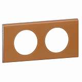 Рамка 2-постовая Legrand Celiane кожа карамель 069422