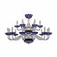 Подвесная люстра Bohemia Ivele 1308/12+6/360/2d G Cl/Clear-Blue/H-1I - фото №1