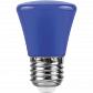 Лампа светодиодная Feron E27 1W синяя LB-372 25913 - фото №1