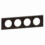Рамка 4-постовая Legrand Celiane Corian чёрный рельеф 069024