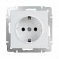 Розетка с заземлением Werkel WL01-10-01 безвинтовой зажим белая 4690389126239 - фото №1