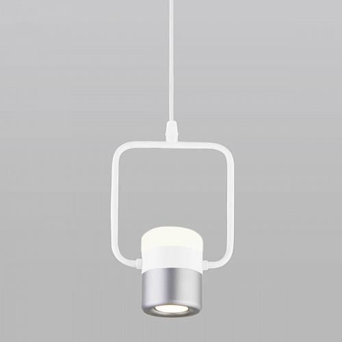 Подвесной светодиодный светильник Eurosvet Oskar 50165/1 LED белый/серебро
