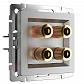 Акустическая розетка Werkel х4 серебряный WL06-AUDIOx4 4690389059292 - фото №1
