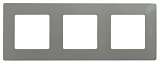 Рамка 3-постовая Legrand Etika светлая галька 672523