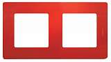 Рамка 2-постовая Legrand Etika красная 672532