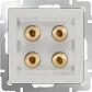 Акустическая розетка Werkel х4 слоновая кость WL03-AUDIOx4 ivory 4690389059247 - фото №1