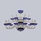 Подвесная люстра Bohemia Ivele 1308/12+6/360/2d G Cl/Clear-Blue/H-1I - фото №2